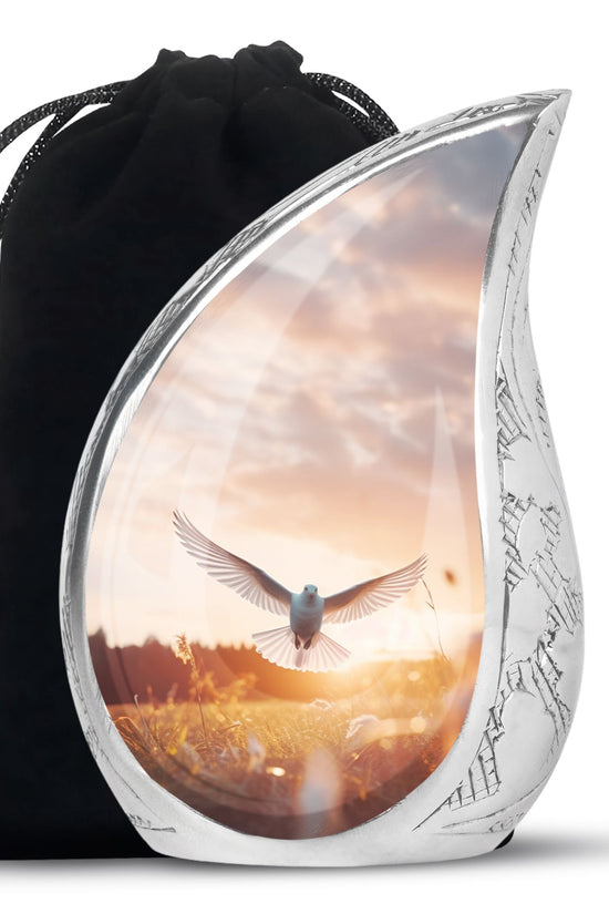 Sunset Dove Cremation Urn - Peaceful Memorial Urn For Human Ashes