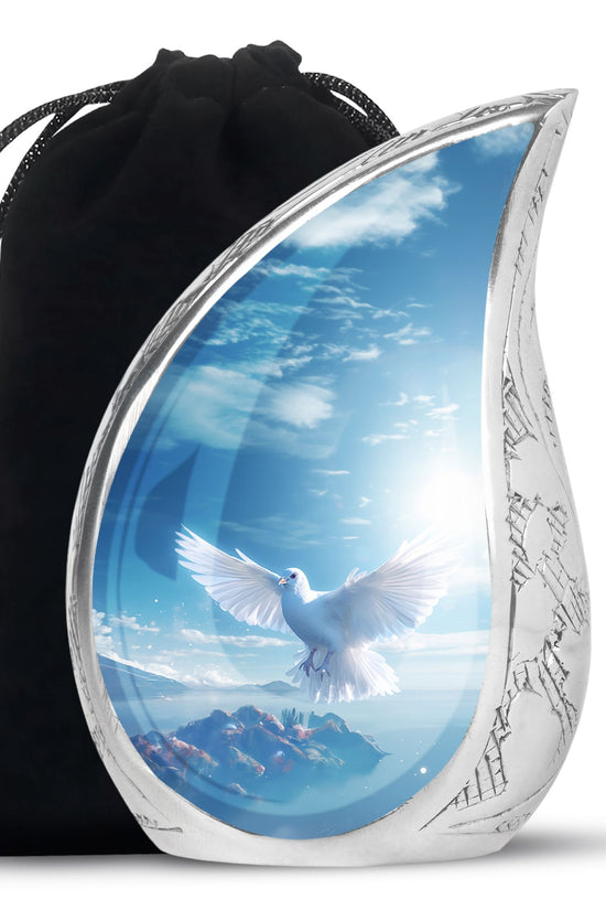 Dove Funeral Urn - Heaven Theme Memorial Urn For Female