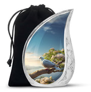 Dove Theme Funeral Urn - Aluminum Urn For Loved Ones