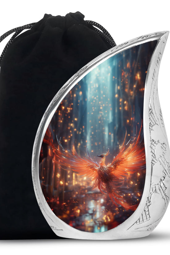 Phoenix Theme Cremation Urn - Large Urns For Human Ashes