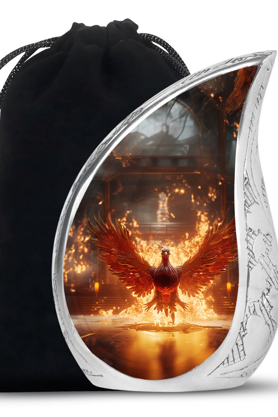 Phoenix Memorial Urn - Large Funeral Urn For Adult Ashes