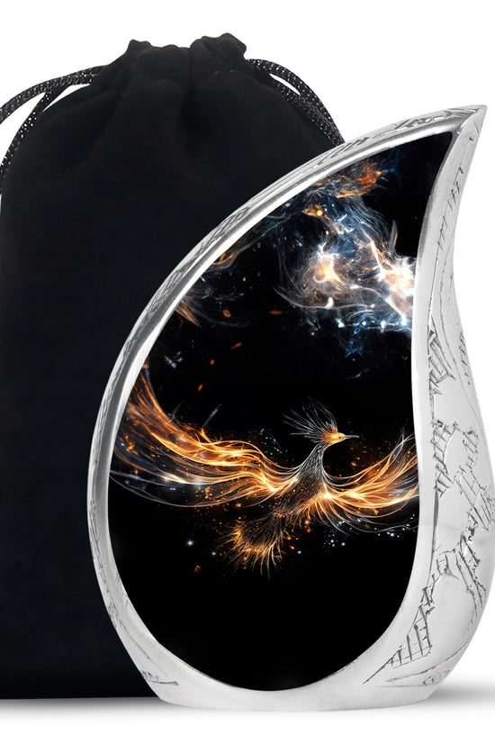 Elegant Galaxy Phoenix Urn - Unique Fantasy Cremation Urn For Ashes