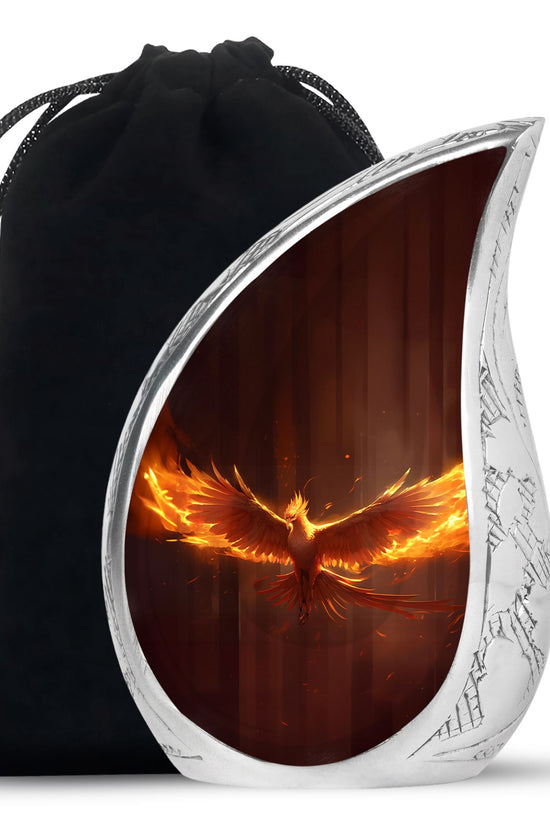 Mystic Fire Phoenix Memorial Urn - Beautiful Urn For Human Ashes