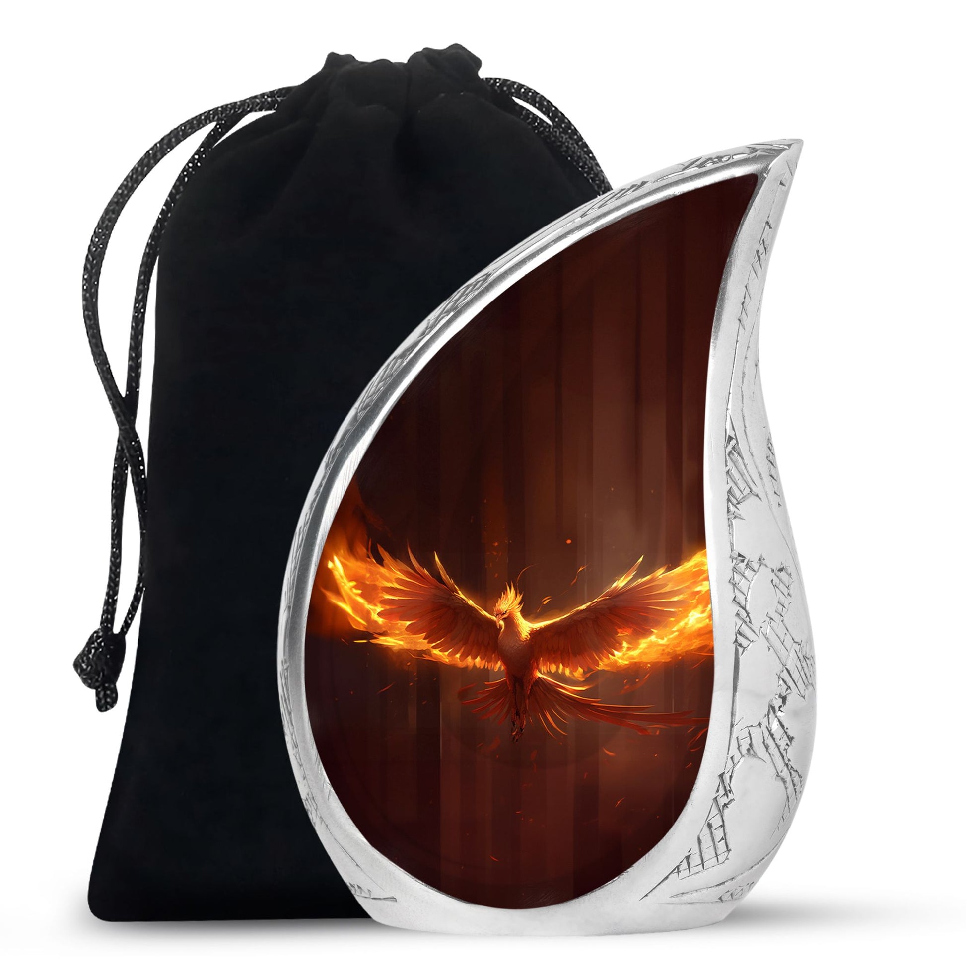 Mystic Fire Phoenix Memorial Urn - Beautiful Urn For Human Ashes