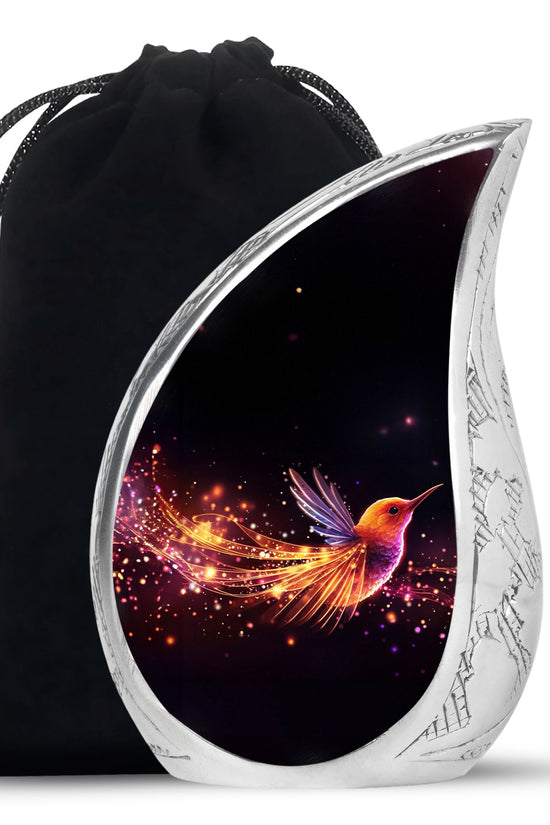 Colorful Hummingbird Memorial Urn - Unique Ashes Urn for Loved Ones