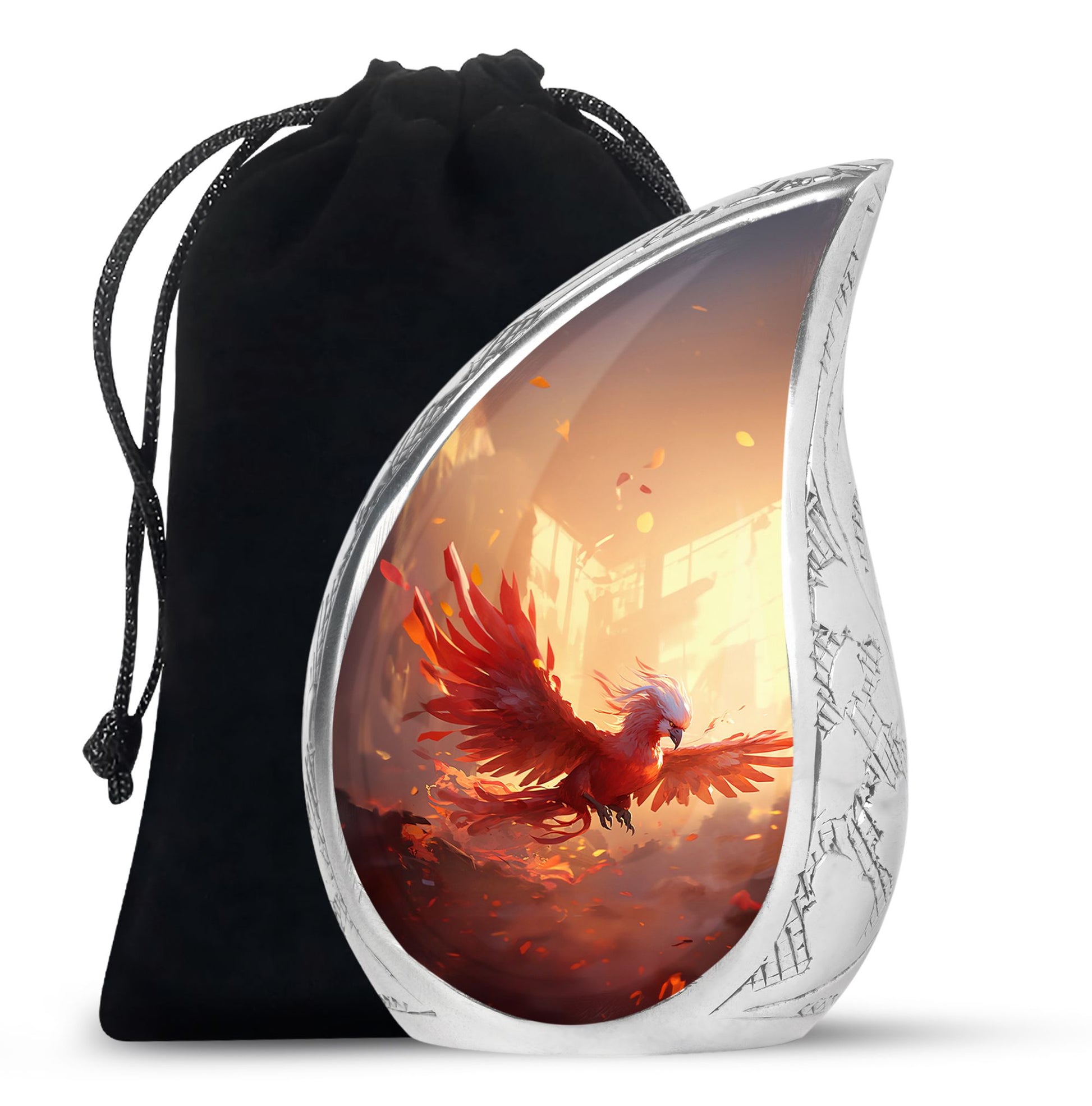 Fantasy Phoenix Tribute Urn - Elegant Cremation Urn For Ashes