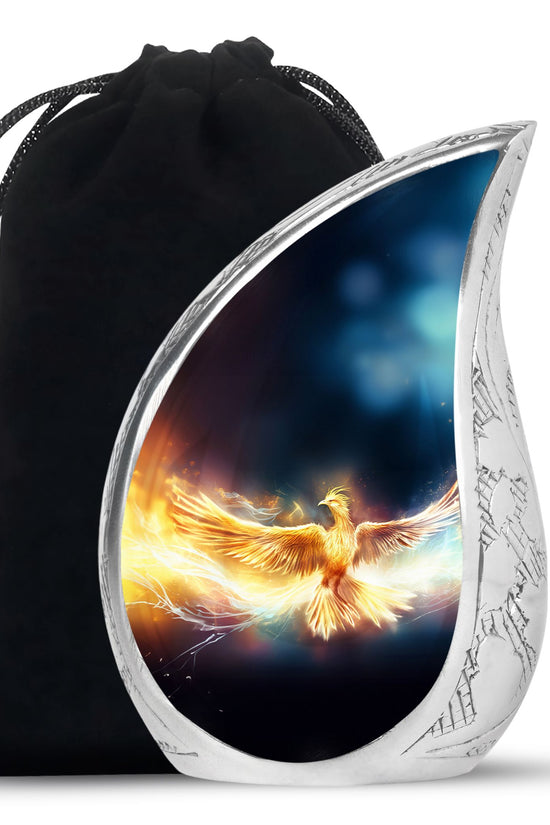 Light Phoenix Cremation Urn - Decorative Funeral Urn For Burial