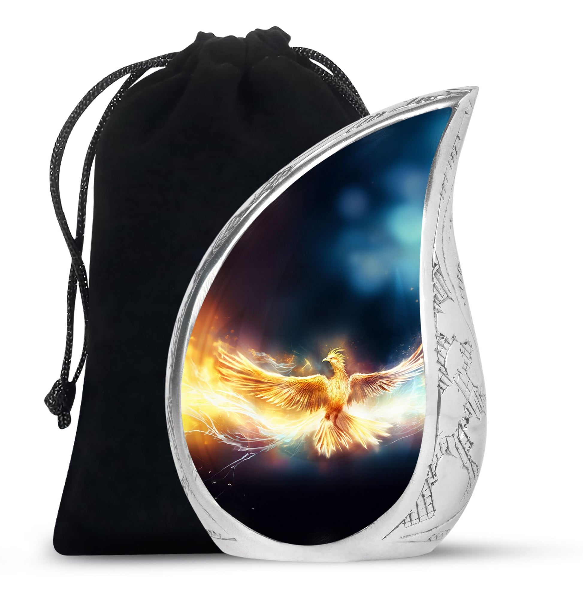 Light Phoenix Cremation Urn - Decorative Funeral Urn For Burial