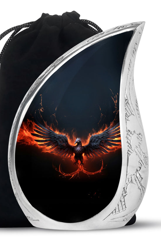 Phoenix Memorial Urn - Fire Theme Funeral Urn For Burial