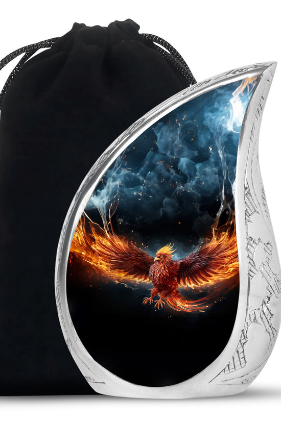 Flaming Phoenix Funeral Urn - Mythical Ashes Urn for Adult Ashes