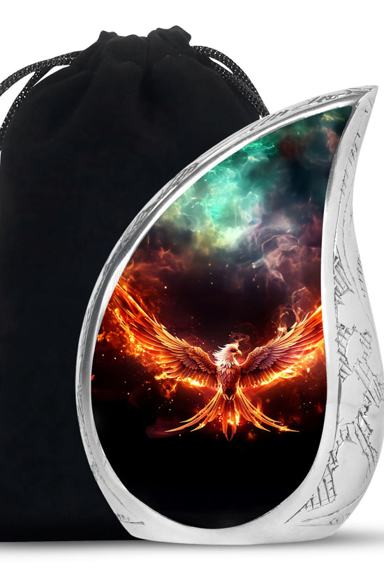 Fire Phoenix Funeral Urn - Fantasy Cremation Urn For Adult Ashes