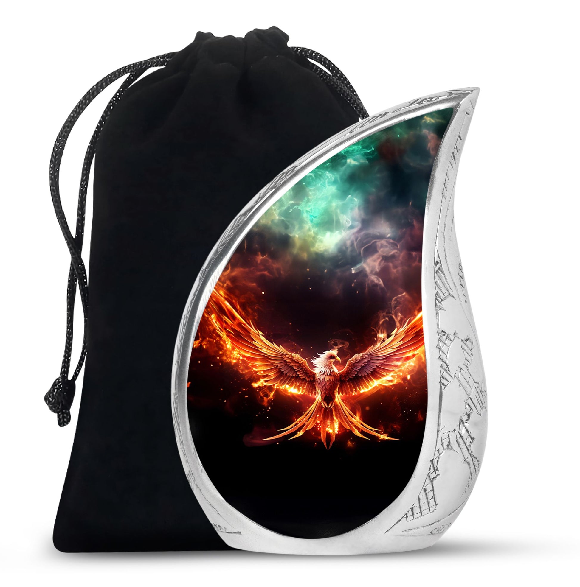 Fire Phoenix Funeral Urn - Fantasy Cremation Urn For Adult Ashes