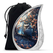 Black Owl Cremation Urn – Elegant Memorial Urn For Human Ashes