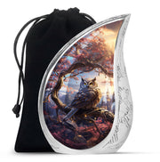 Mystical Owl Memorial Urn - Scenic Cremation Urn For Adults