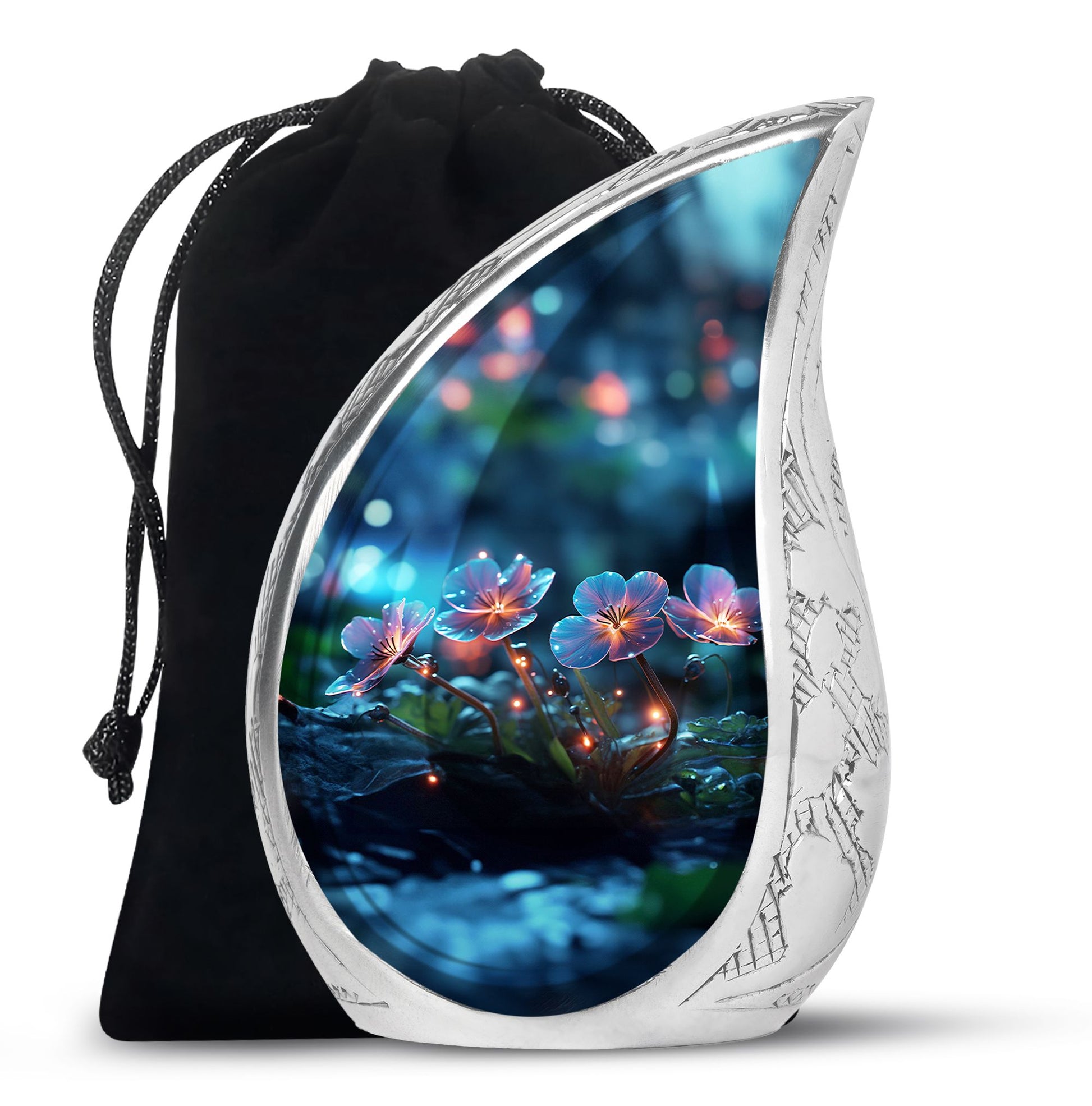 Scorpion Grass Cremation Urn For Human Ashes - Artistic Floral Burial Urn