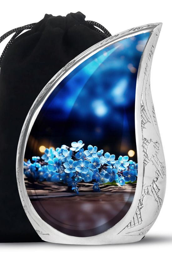 Scorpion Grass Cremation Urn - Stylish Floral Memorial Urn For Ashes
