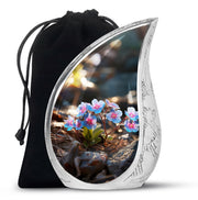Scorpion Grass Ashes Urn - Elegant Floral Cremation Memorial Urn