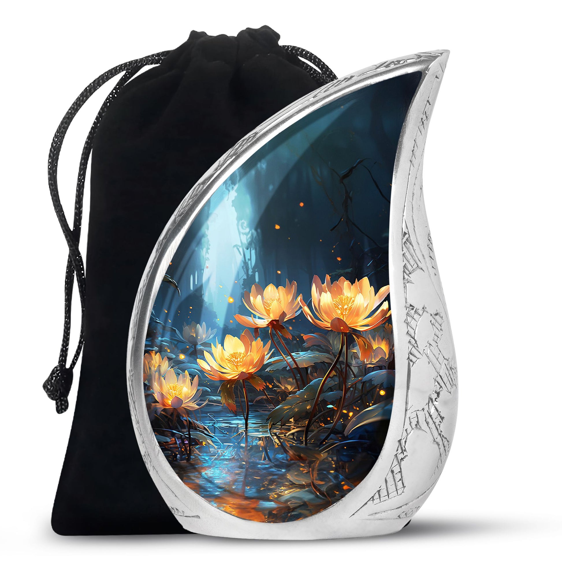 Elegant Lily Urn For Human Ashes - Large Cremation Urn