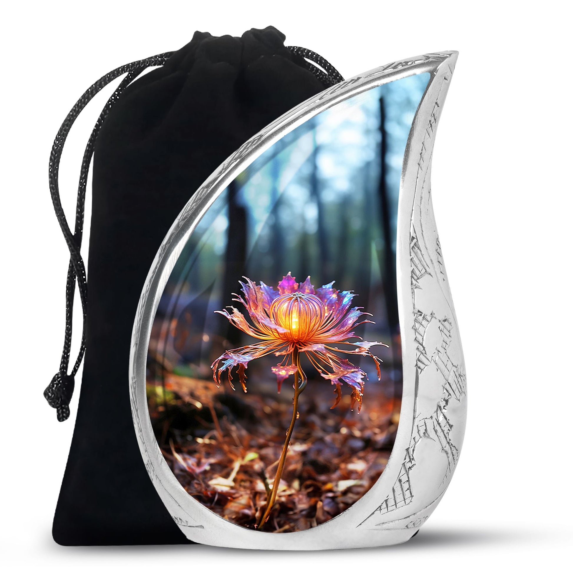 Mystic Floral Cremation Urn - Elegant Memorial Urn For Ashes