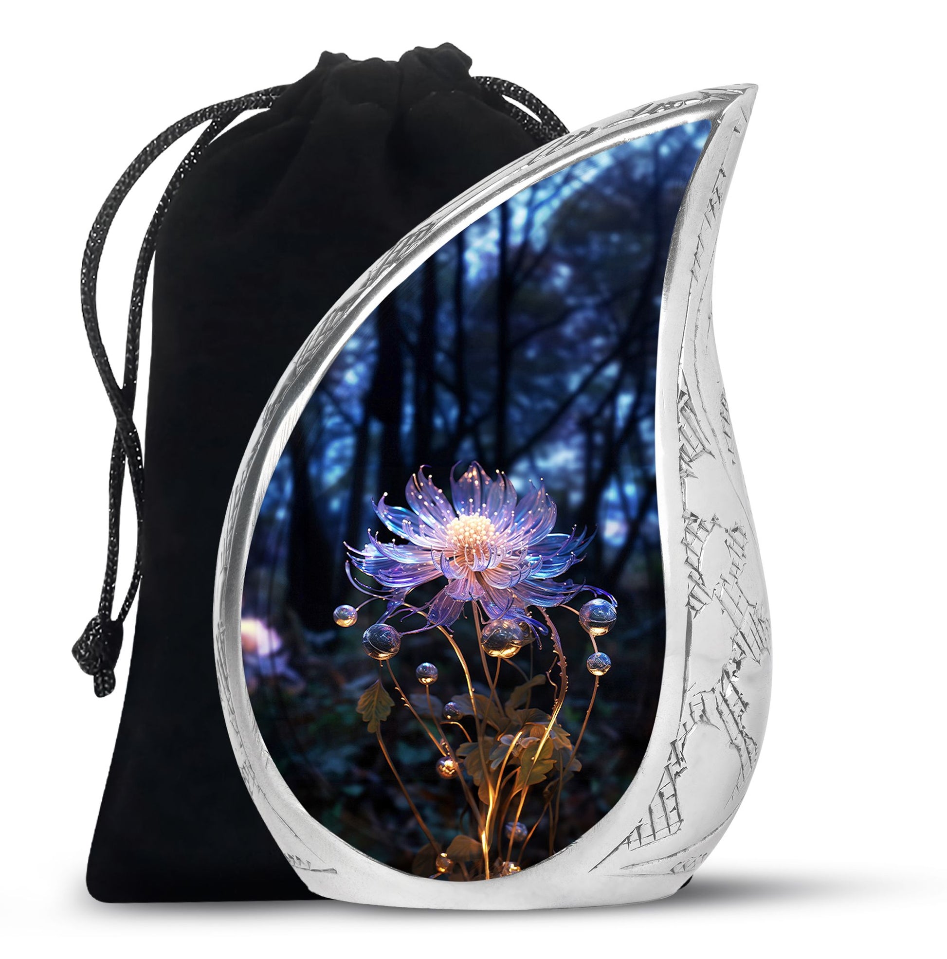 Beautiful Flower Cremation Urn - Forest Funeral Urn For Burial