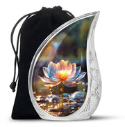 Glowing Lotus Memorial Urn - Large Cremation Urn For Ashes