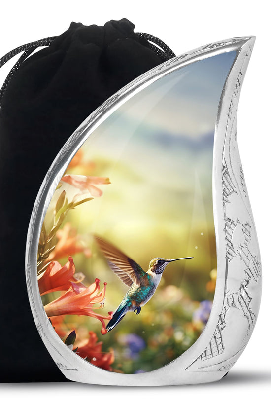 Hummingbird Theme Cremation Urn - Beautiful Memorial Urn For Loved Ones