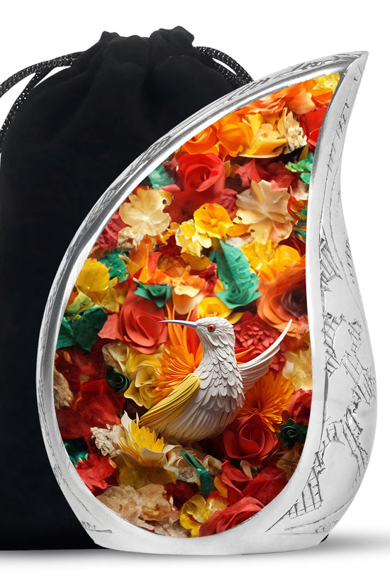 Classic Hummingbird Funeral Urn - Artistic Cremation Urn For Adult Ashes
