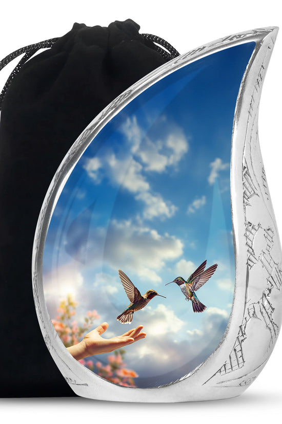 Couple Hummingbird Cremation Urn - Elegent Memorial Urn For Loved Ones