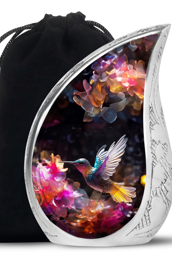 Unique Hummingbird Funeral Urn - Decorative Memorial Urn For Human Ashes