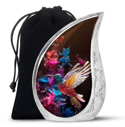 Flying Hummingbird Cremation Urn - Beautiful Funeral Urn For Adults Ashes