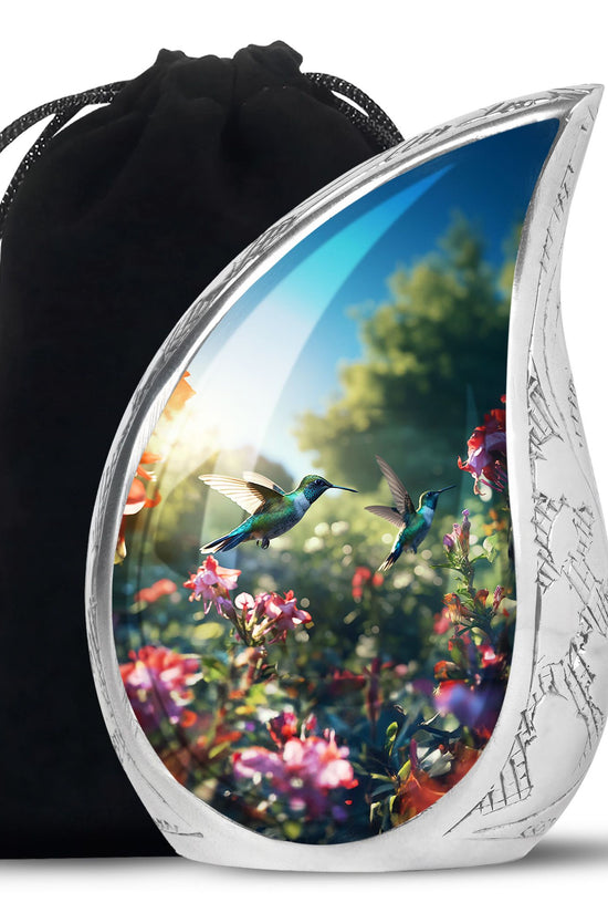 Peaceful Hummingbird Memorial Urn - Nature Funeral Urn For Loved Ones