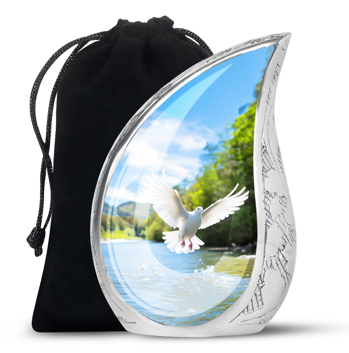 Nature Funeral Theme Urn - Dove Memorial Urn For Loved Ones