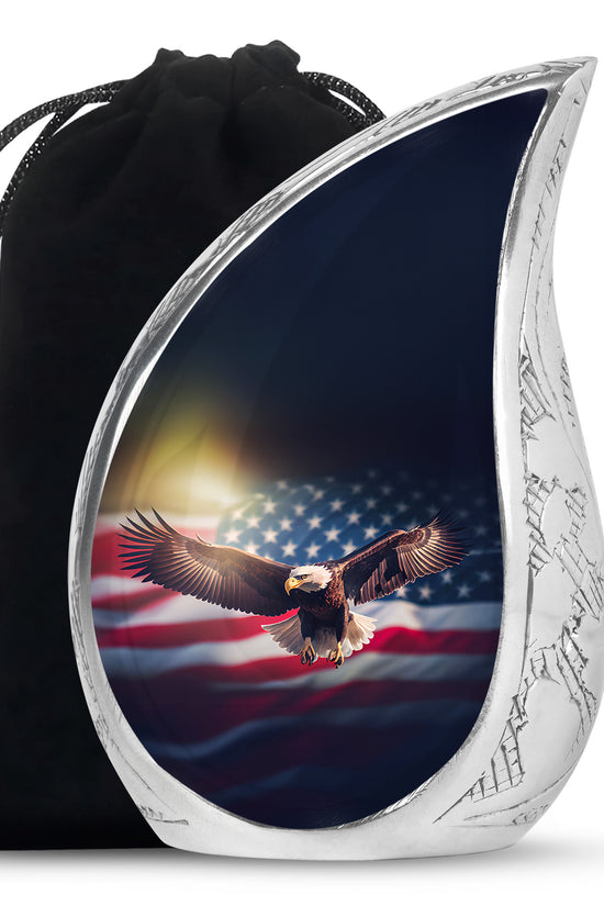 American Tribute Cremation Urn - Military Funeral Urn For Male & Female