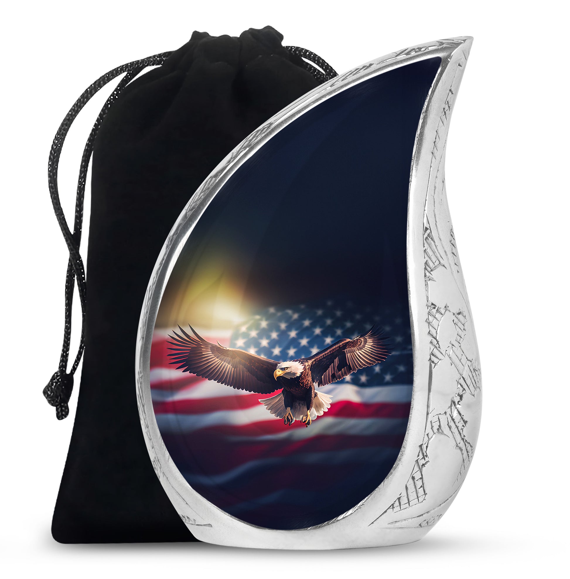 American Tribute Cremation Urn - Military Funeral Urn For Male & Female