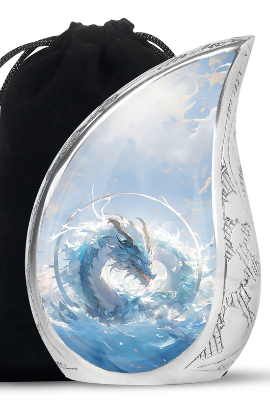 BlueImperial Dragon Memorial Urn For Human Ashes - Decorative Funeral Urn
