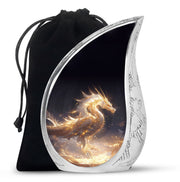 Black Shadow Dragon Cremation Urn For Ashes - Elegant Memorial Urn