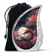 Red Dragon Funeral Urn - Beautiful Theme Memorial Urn For Loved Ones