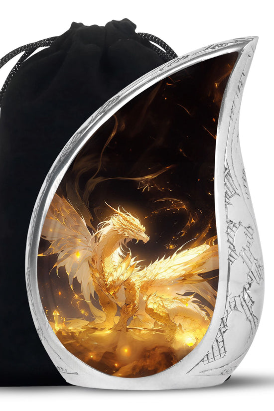 Celestial Dragon Flame Cremation Urn - Premium Adult Urn For Ashes