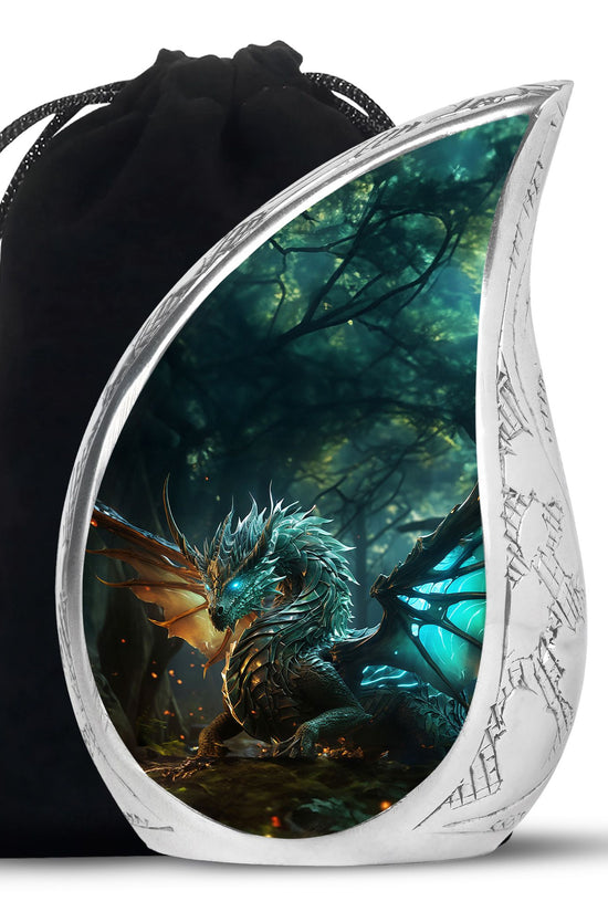 Dragon Galaxy Funeral Urn For Adults - Celestial Aluminium Ashes Urn