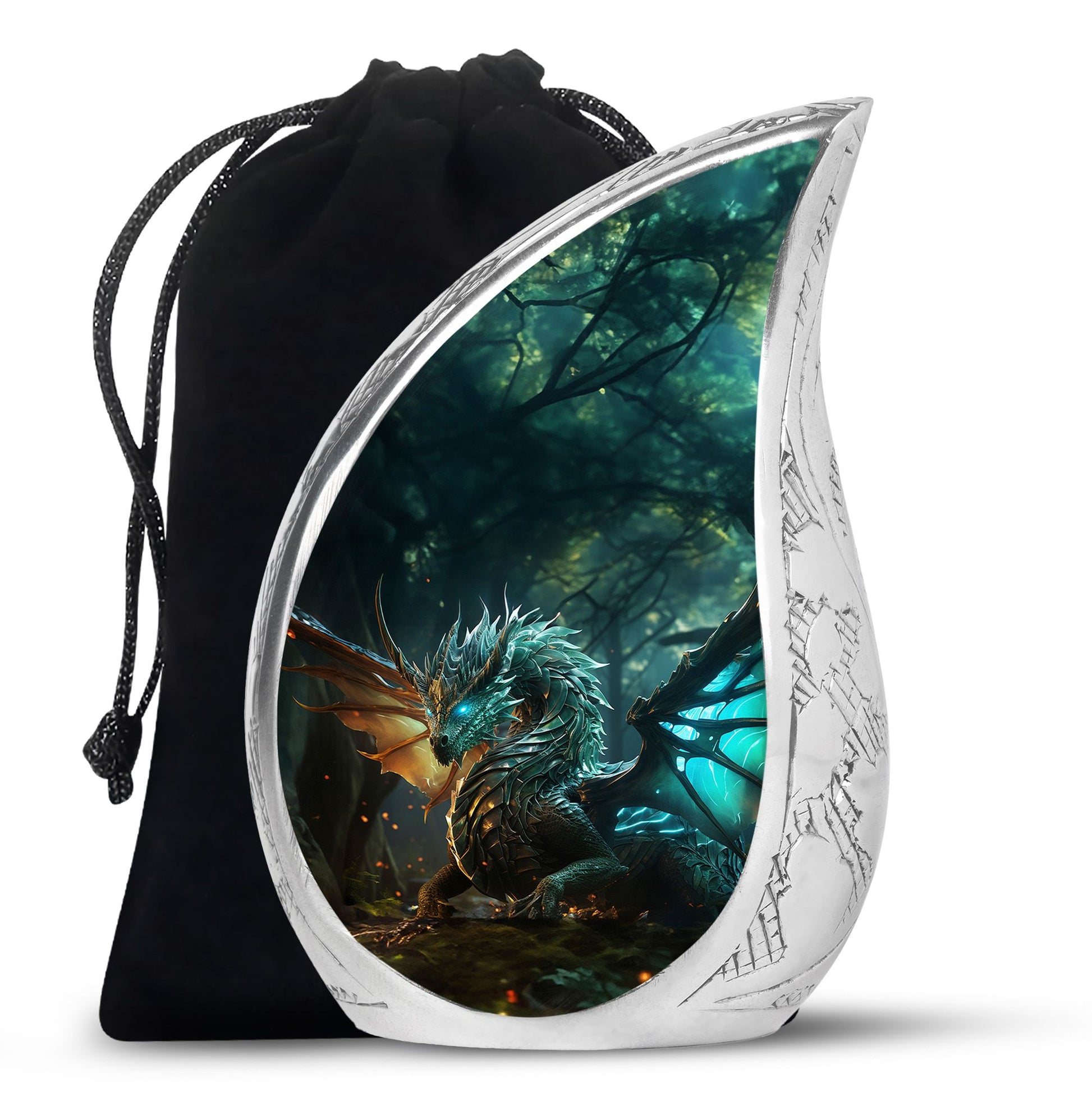 Dragon Galaxy Funeral Urn For Adults - Celestial Aluminium Ashes Urn