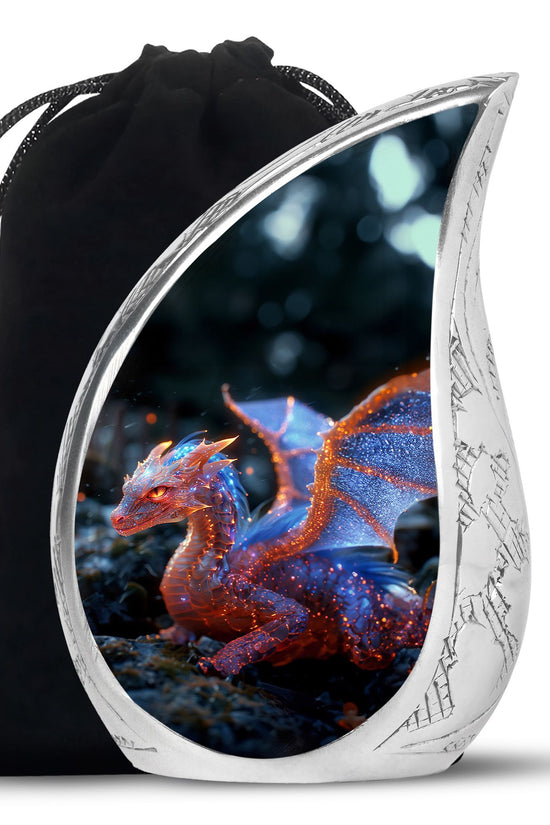 Golden Dragon Wings Cremation Urn For Adults - Artistic Funeral Urn