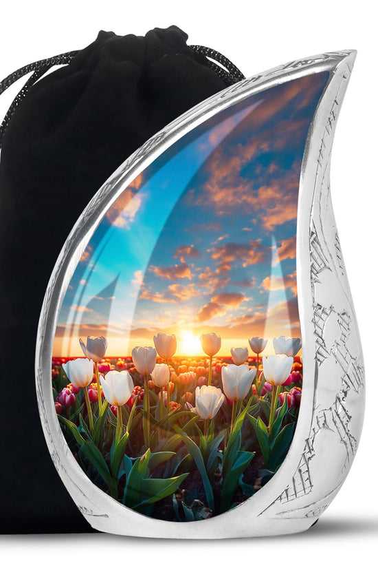 Serene Sunset Tulip Urn - Premium Memorial Urn For Loved Ones