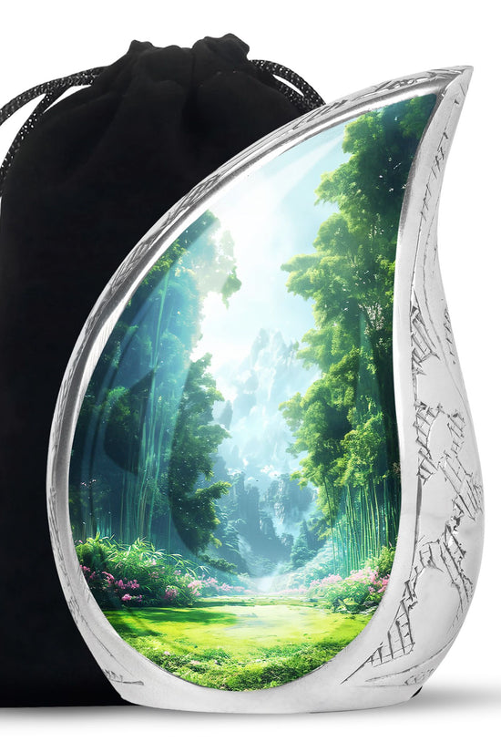 Forest Landscape Funeral Urn - Nature Cremation Urn For Human Ashes