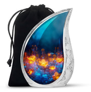 Glowing Beautiful Flower Memorial - Large Cremation Urn For Loved Ones
