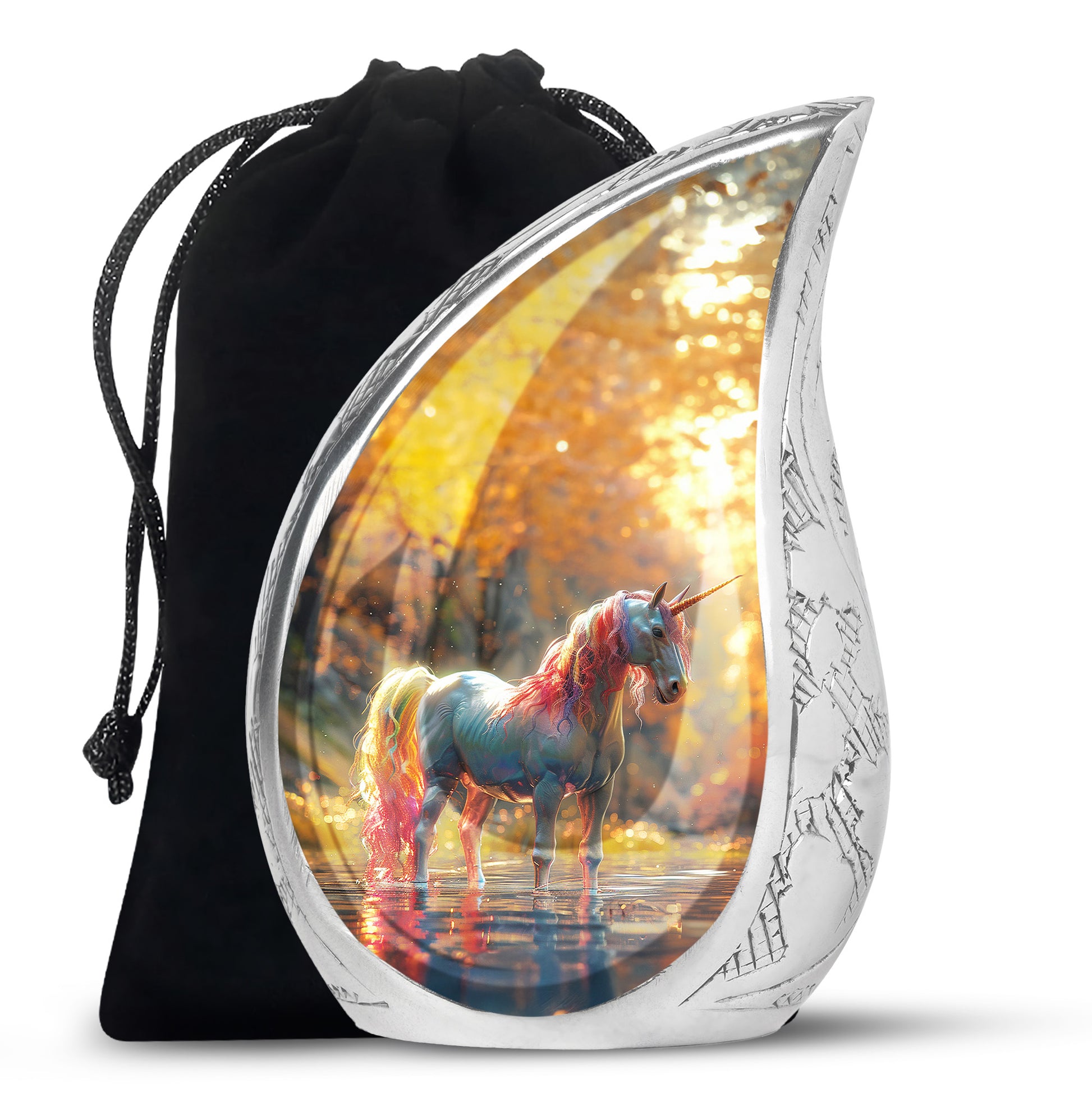 Mystical Unicorn Cremation Urn - Fantasy Memorial Urn For Adult Ashes