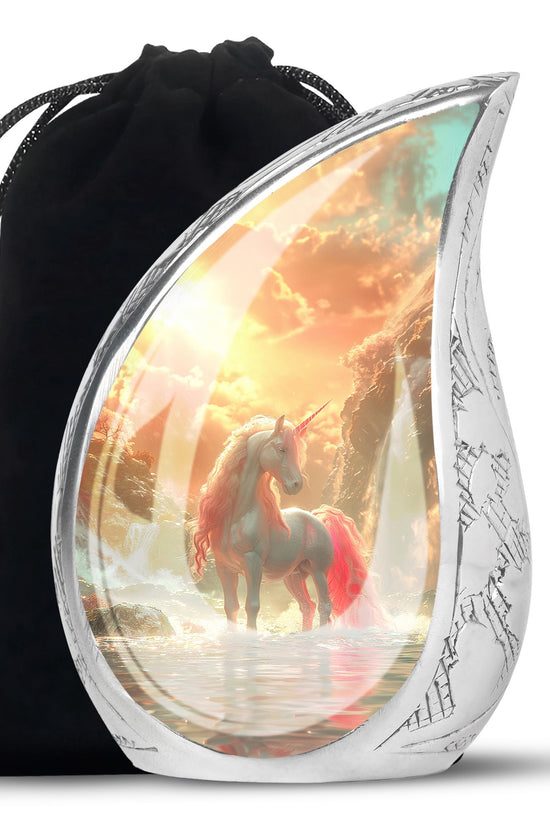 Unicorn Theme Memorial Urn - Beautiful Cremation Urn For Human Ashes