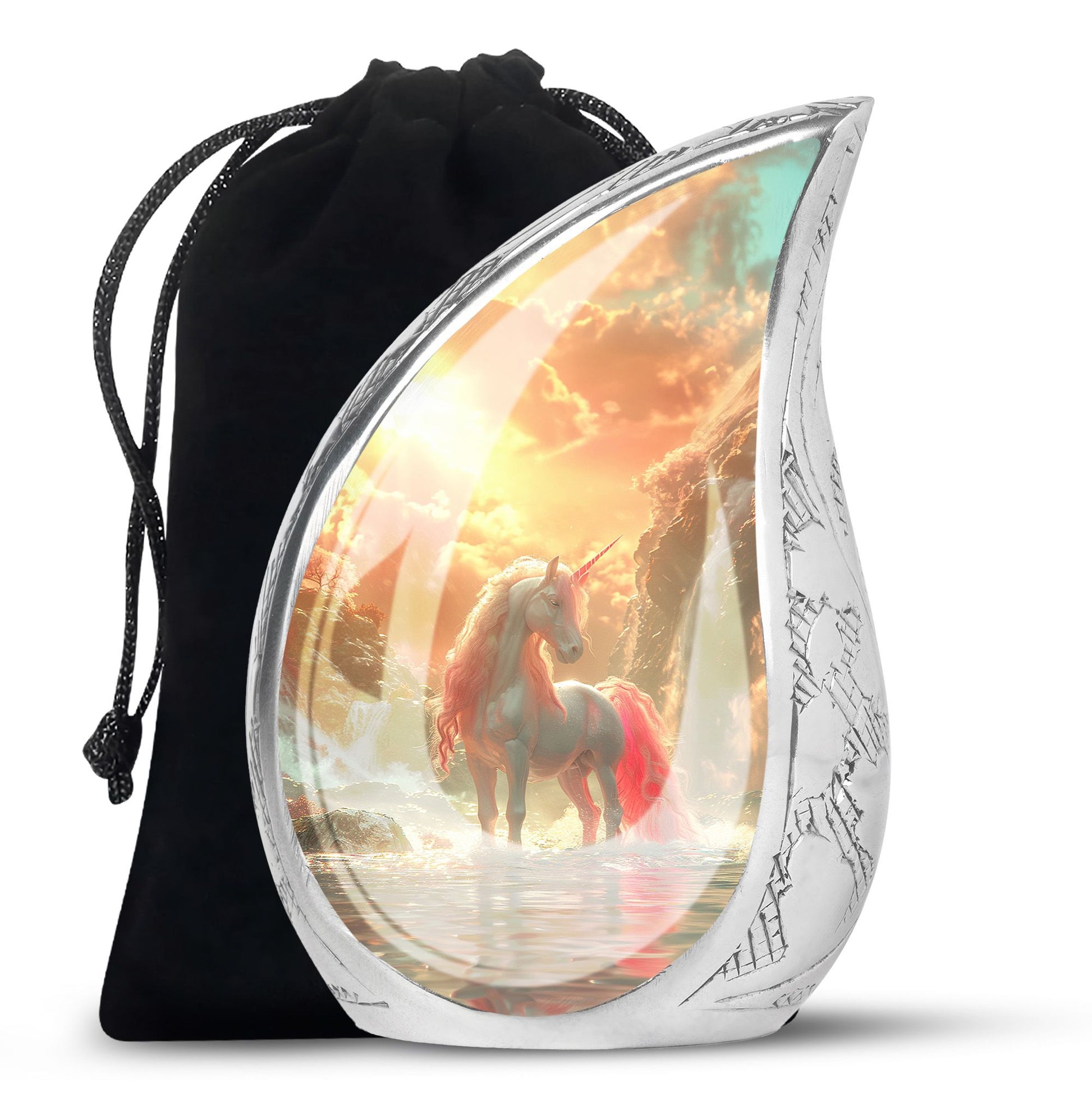 Unicorn Theme Memorial Urn - Beautiful Cremation Urn For Human Ashes