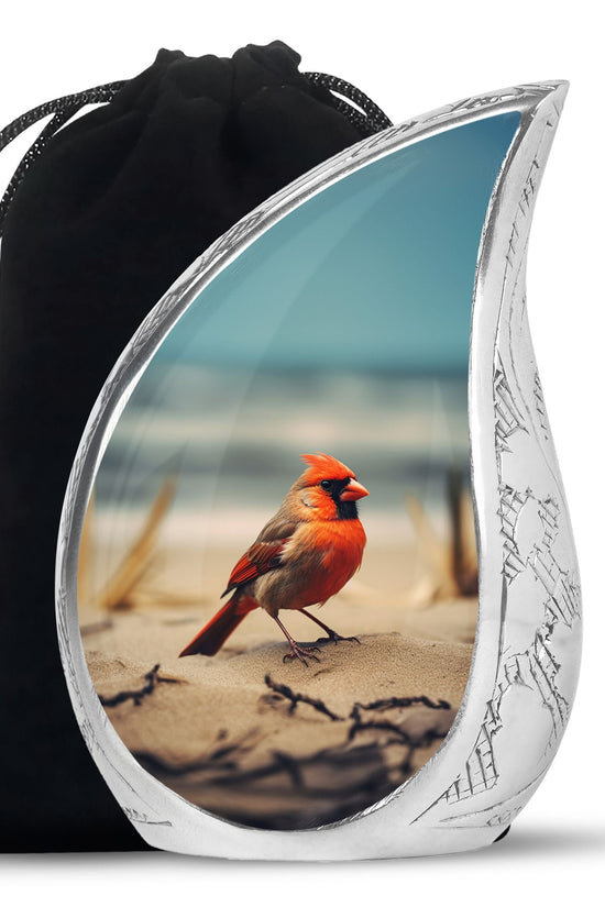 Nature Cardinal Memorial Urn - Beautiful Funeral Urn for Adults Ashes
