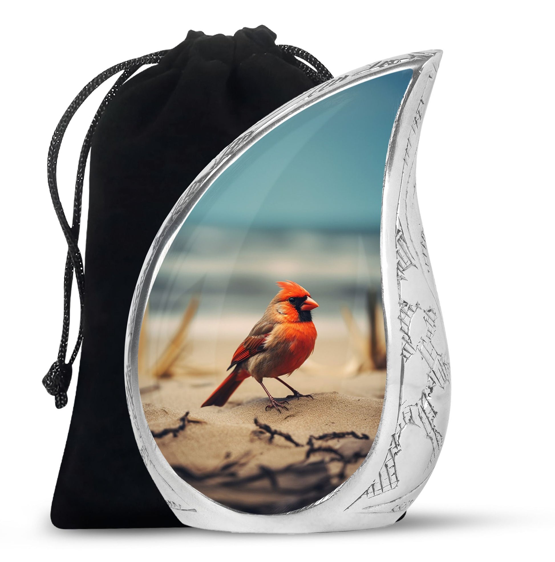 Nature Cardinal Memorial Urn - Beautiful Funeral Urn for Adults Ashes