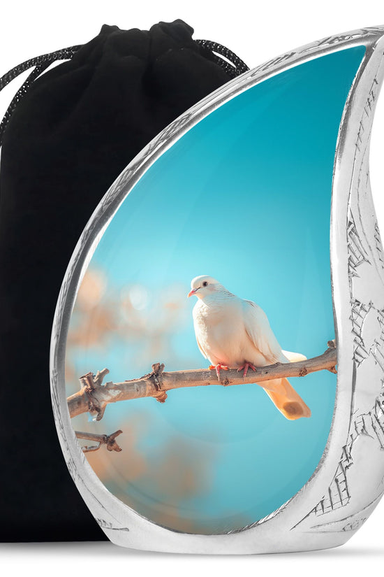 Dove Funeral Urn - Large Memorial Urn For Male & Female